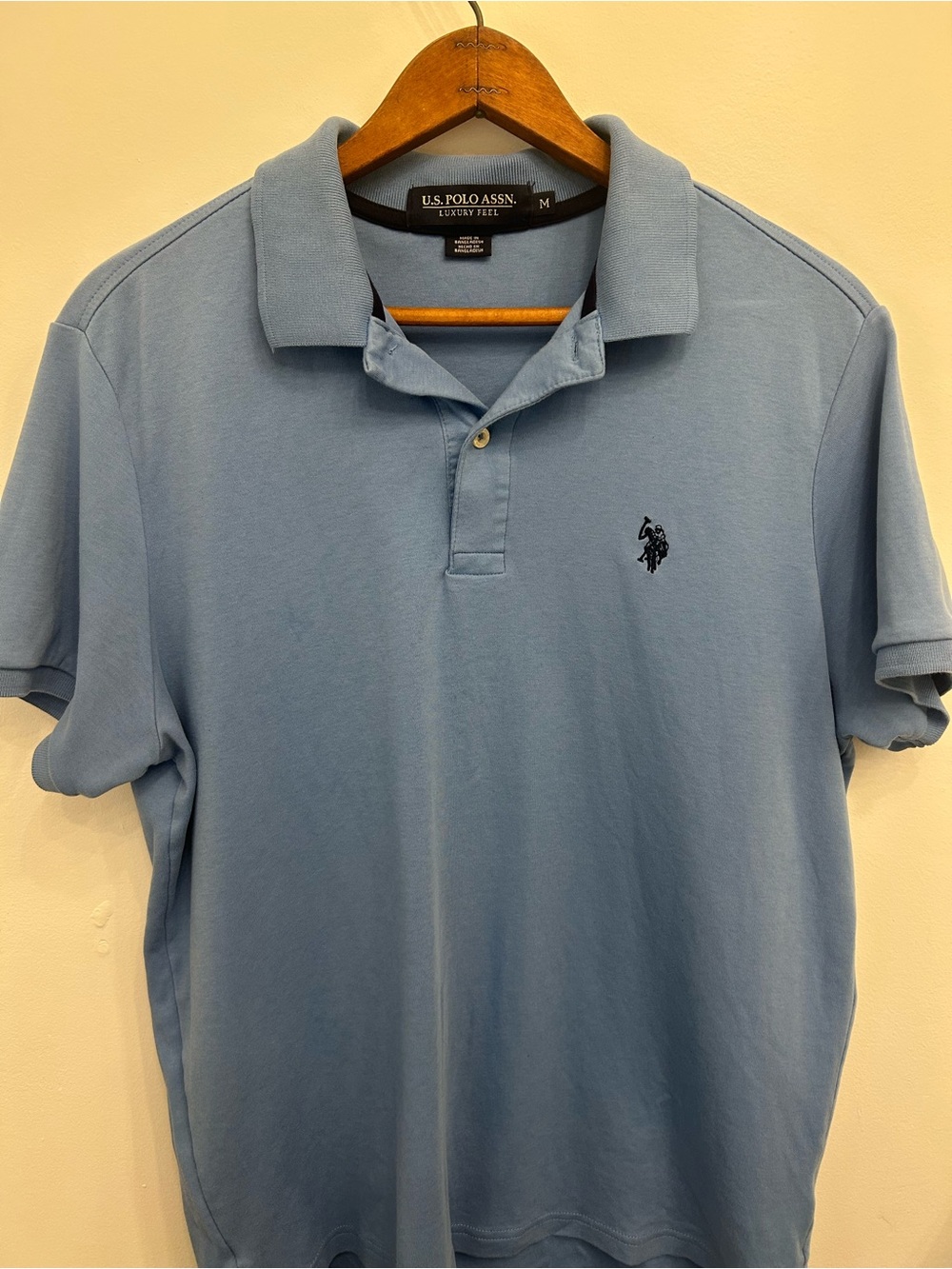 U.S. Polo Assn. Men’s Sky Blue Polo with Embroidered Logo